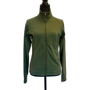 Tuff Athletics forest green zip up jacket Sz M